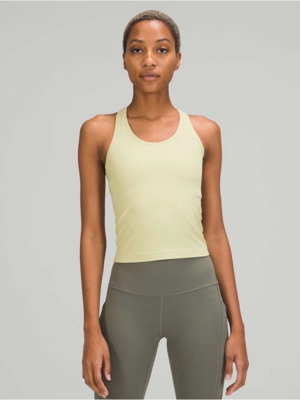 Lululemon Cool Racerback Tank Top Shorter Length Nulu, Dew Green